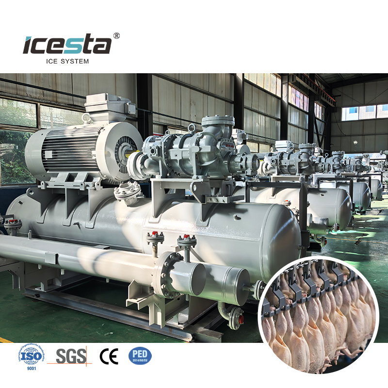 ICEST Ammonia Refrigeration Compressor Unit ระบบทำความเย็นคอมเพรสเซอร์ประสิทธิภาพสูงสำหรับเครื่องทำน้ำแข็งและห้องเย็น