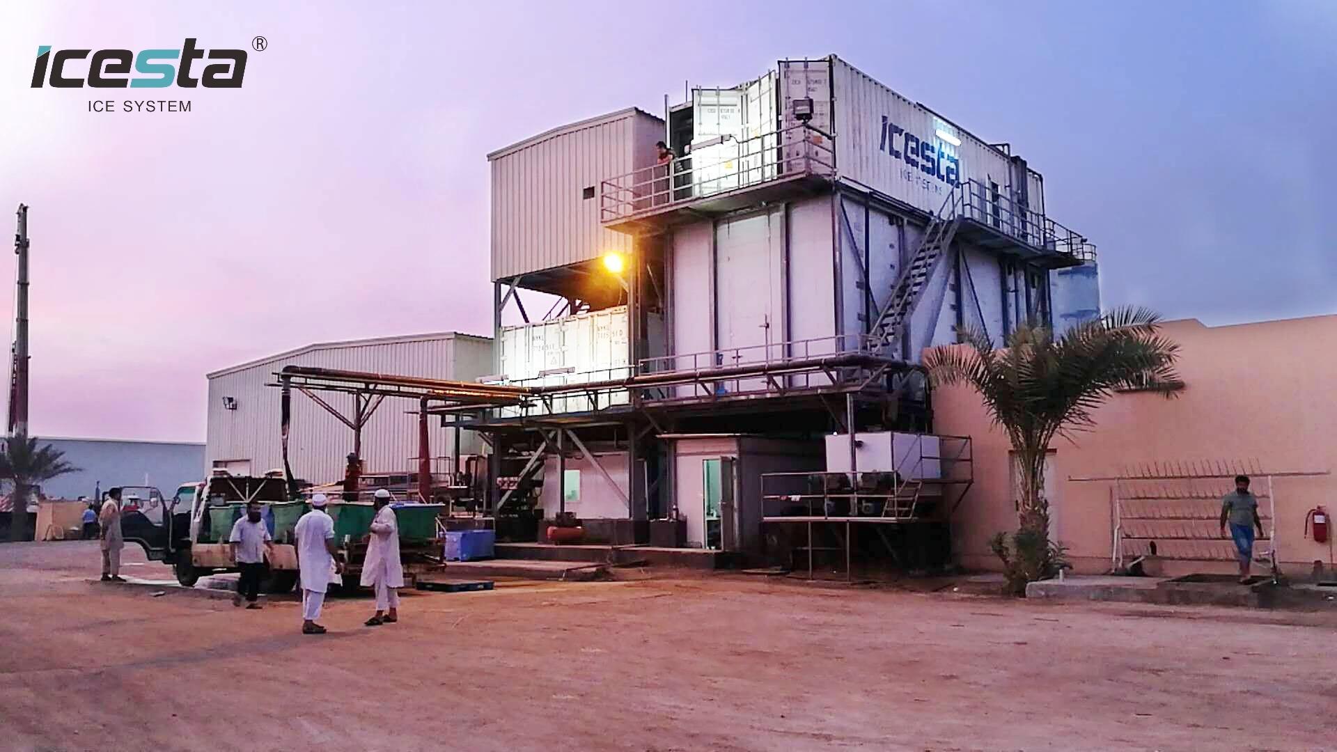 M&aacute;y l&agrave;m đ&aacute; vảy dạng container+Hệ thống lưu trữ đ&aacute; vảy tự động & hệ thống ph&acirc;n phối đ&aacute; dạng v&iacute;t+Hệ thống trộn đ&aacute; b&ugrave;n