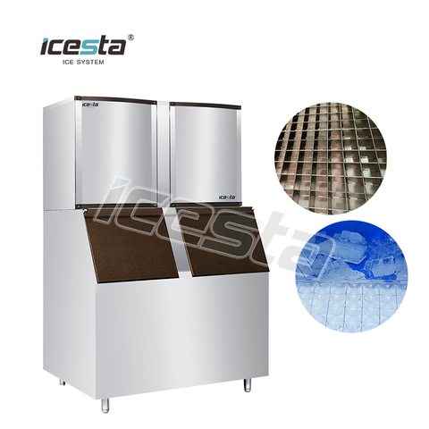 Mesin es batu otomatis Icesta Kecil 700kg Per Hari Crystal Clean yang disesuaikan $2000 - $5000