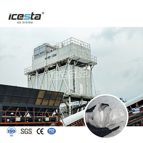 M&aacute;quina de placa de gelo de a&ccedil;o inoxid&aacute;vel 60T para resfriamento de concreto industrial, dur&aacute;vel