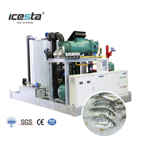 M&aacute;y l&agrave;m đ&aacute; vảy nước biển tr&ecirc;n t&agrave;u ICESTA 10-25 tấn