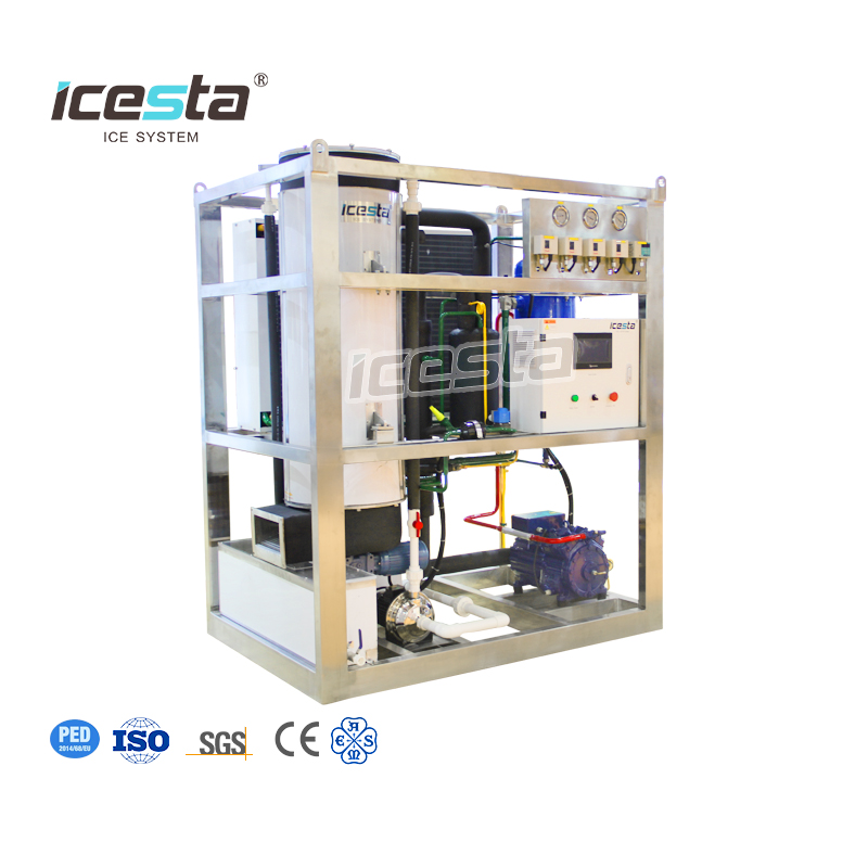 Icesta ice tube machine na may 3 toneladang air cooling automatic High Productivity Long Service Life Para sa Mga Inumin