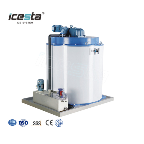 เครื่องระเหยแบบระบายความร้อนด้วยน้ำ ICESTA ขนาด 3 ตันสำหรับโรงงานผลิตน้ำแข็งแอมโมเนีย