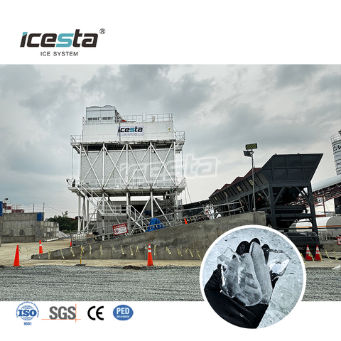 ICESTA 100 Ton All-In-One Planta de Gelo em Cont&ecirc;iner para Resfriamento de Concreto