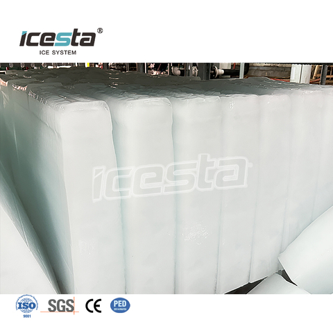 Mesin Pembuat Es Balok Industri ICESTA, Kapasitas Total 120T (30T&times;3+15T&times;2) Pendingin Air & Pencairan Air, 35kg/70kg Per Blok untuk Pabrik Es