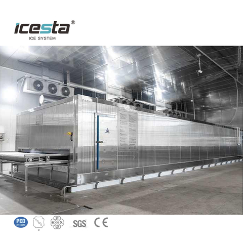 Icesta congelamento r&aacute;pido novo design de alta qualidade longa vida &uacute;til automic t&uacute;nel industrial freezer para resfriamento peixe