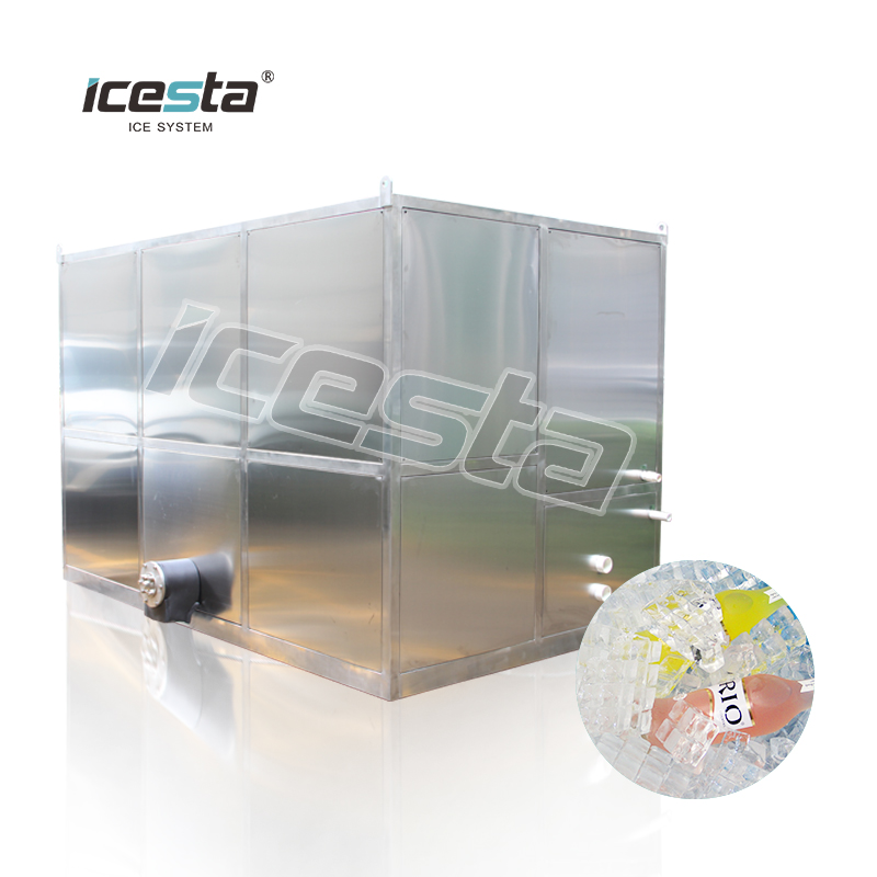 M&aacute;quina competitiva e f&aacute;cil de opera&ccedil;&atilde;o de cubos de gelo de a&ccedil;o inoxid&aacute;vel de 5 toneladas / dia da China $ 20.000 - $ 30.000