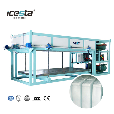 ICESTA 1-5t เครื่องทำน้ำแข็งบล็อกระบายความร้อนโดยตรงความจุรายวัน
