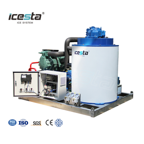 Mesin Es Flake Stainless Steel ICESTA 3 Ton untuk Pendinginan Makanan