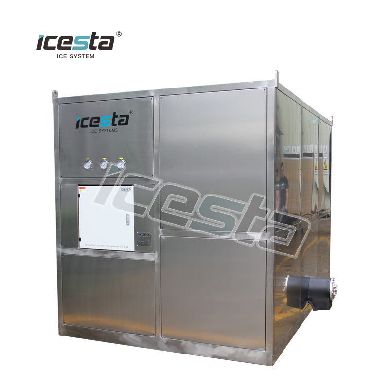 M&aacute;quina competitiva e f&aacute;cil de opera&ccedil;&atilde;o de cubos de gelo de a&ccedil;o inoxid&aacute;vel de 5 toneladas / dia da China $ 20.000 - $ 30.000