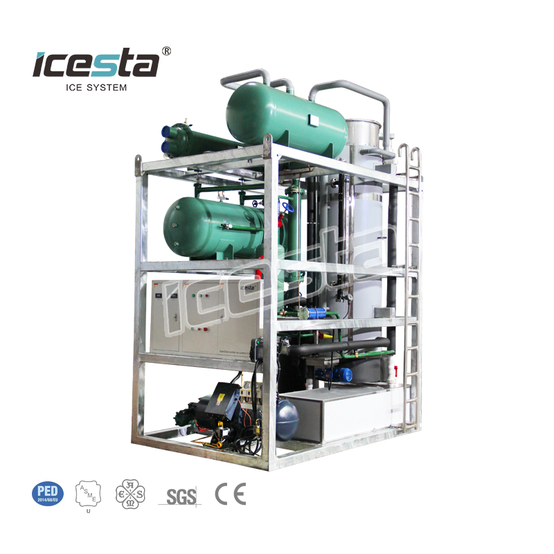 Tube ice machine 15 toneladang pang-industriya na ICESTA awtomatikong mataas na mapagkakatiwalaang nakakain na tubo ng yelo na paglamig ng tubig Mahabang Serbisyo Buhay US$42000 - $50000