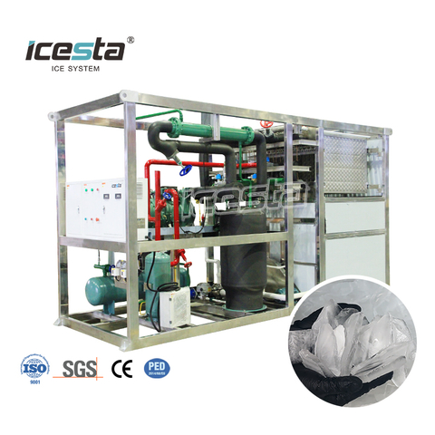 Mesin Es Plat Industri Otomatis ICESTA 10 Ton 304SS