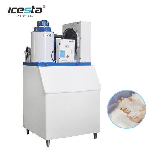 ICESTA เครื่องทำน้ำแข็งเกล็ด SS304 1 ตัน (1000กก.) สำหรับปลา