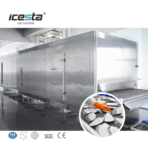 Icesta congelamento r&aacute;pido novo design de alta qualidade longa vida &uacute;til automic t&uacute;nel industrial freezer para resfriamento peixe