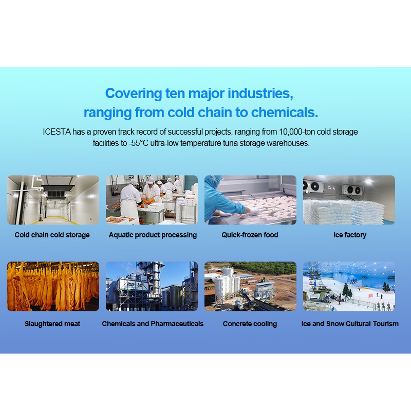 ICEST Ammonia Refrigeration Compressor Unit ระบบทำความเย็นคอมเพรสเซอร์ประสิทธิภาพสูงสำหรับเครื่องทำน้ำแข็งและห้องเย็น