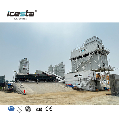 ICESTA 100 Ton All-In-One Planta de Gelo em Cont&ecirc;iner para Resfriamento de Concreto