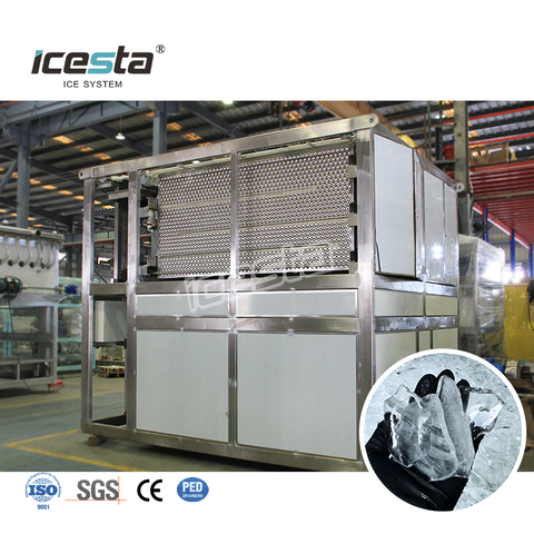 ICESTA เครื่องทำน้ำแข็งแผ่นอุตสาหกรรมสแตนเลส อายุการใช้งานยาวนาน 5 ตัน