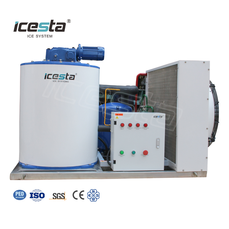 Mesin Es Flake Stainless Steel ICESTA 3 Ton untuk Pendinginan Makanan