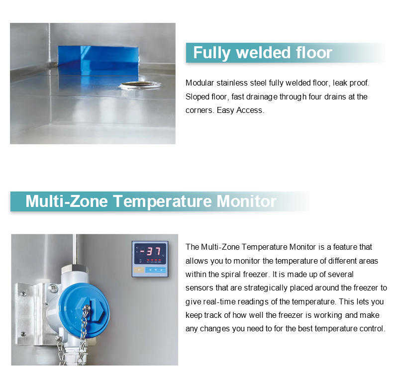 Industrial Single Spirals Freezer Machine, Tagagawa ng ICESTA, Mataas na Kapasidad, Mataas na Kahusayan, Awtomatiko, Mababang Temperatura