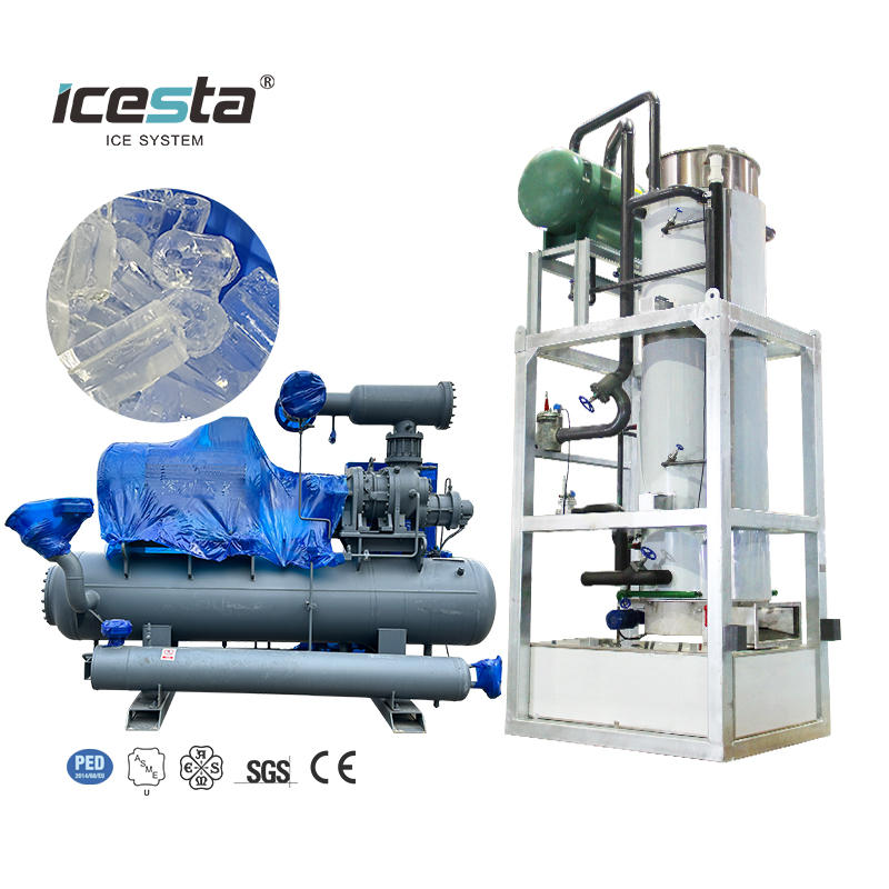 Mesin Es Tabung Industri Stainless Steel ICESTA 50 Ton