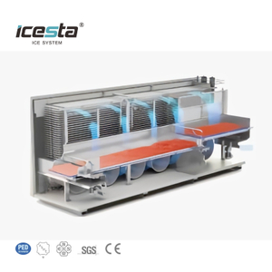 Congelador de t&uacute;nel industrial autom&aacute;tico ICESTA para peixes refrigerados, vida &uacute;til longa e eficiente em termos de energia de alta produtividade