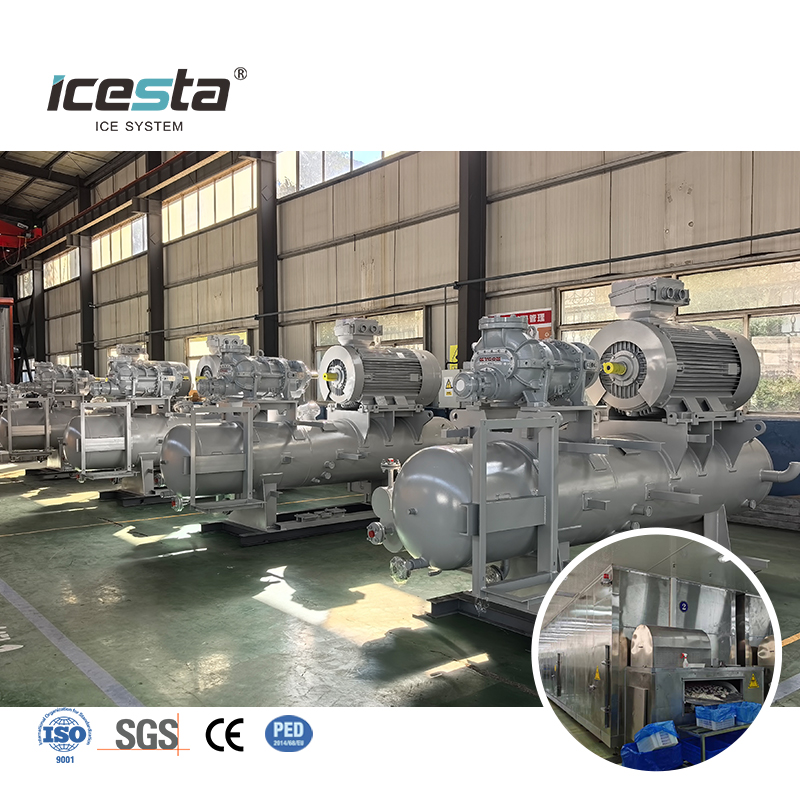 ICESTA ชุดคอมเพรสเซอร์ทำความเย็นแอมโมเนียสำหรับเครื่องทำน้ำแข็งและห้องเย็น